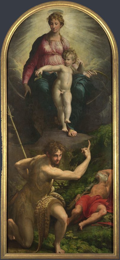 Vaftizci Yahya ve Jerome ile Madonna ve Çocuk, 1527 by Parmigianino