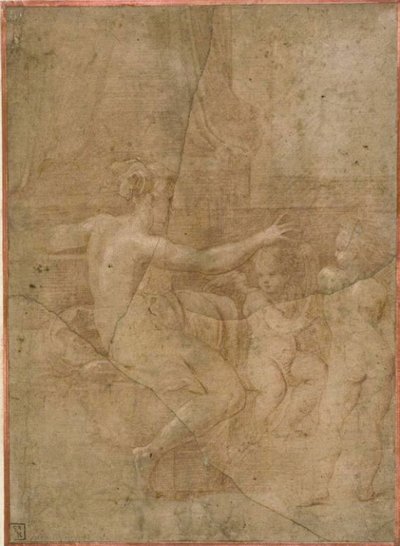 Cupid ve Putto ile Venüs by Parmigianino