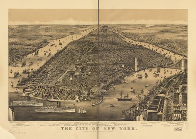 New York şehri by Parsons and Atwater; Currier and Ives