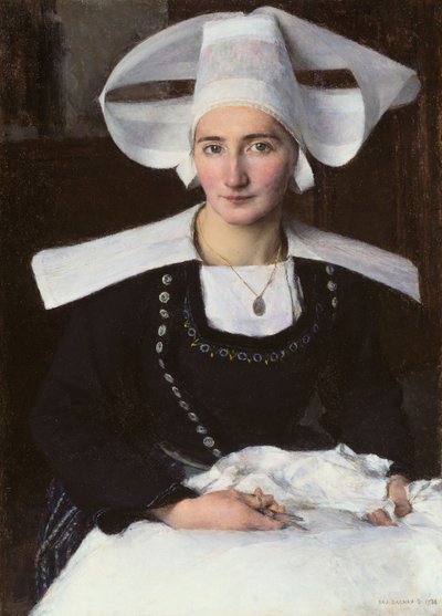 Brittany'li kadın by Pascal Adolphe Jean Dagnan Bouveret