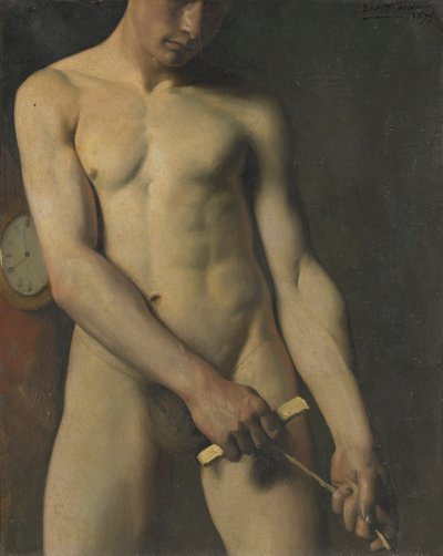 Bir Adamın Çıplak Çalışması by Pascal Adolphe Jean Dagnan Bouveret