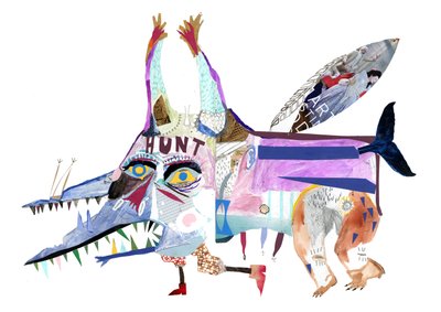 Yağ Canavarı, 2011 (kolaj ve suluboya) by Pat Macdonald
