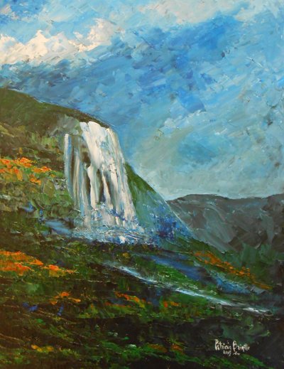 Caskad home, 2015 (sanat tahtasında akrilik) by Patricia Brintle