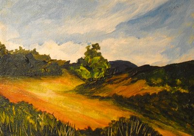 La route de Thiote, 2014 (tuval üzerine akrilik) by Patricia Brintle