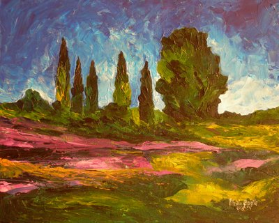 Lavantalar açıyor, 2009 (tuval üzerine akrilik) by Patricia Brintle