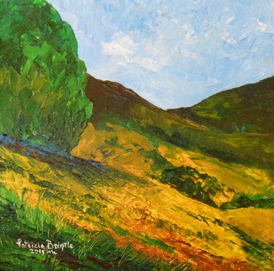 Morne La Selle, 2015 (tuval üzerine akrilik) by Patricia Brintle