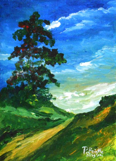 Eski meşe, 2015 (tuval üzerine akrilik) by Patricia Brintle