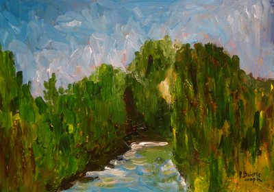 Sarma nehri, 2009 (ahşap üzerine akrilik) by Patricia Brintle