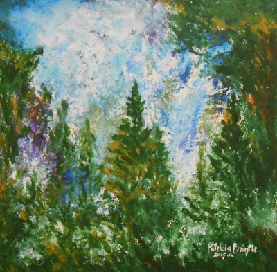 Kış öğleden sonra, 2015 (tuval üzerine akrilik) by Patricia Brintle