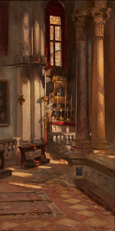 San Zaccaria, Venedik (tuval üzerine yağlı boya) by Patrick William Adam
