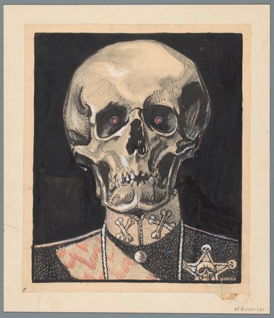 vredesstichter olarak Dood Yüce Barışçı (nesnedeki başlık) by Patricq Kroon (signed by artist)