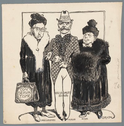 Liberal partilerin birleşmesi En Genç Füzyon (nesne üzerindeki başlık) by Patricq Kroon (signed by artist)