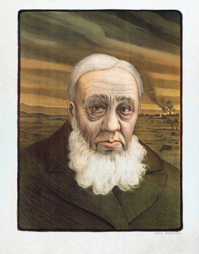 Paul Kruger portresi (1825-1904) (gravür) by Paul (after) Berthon