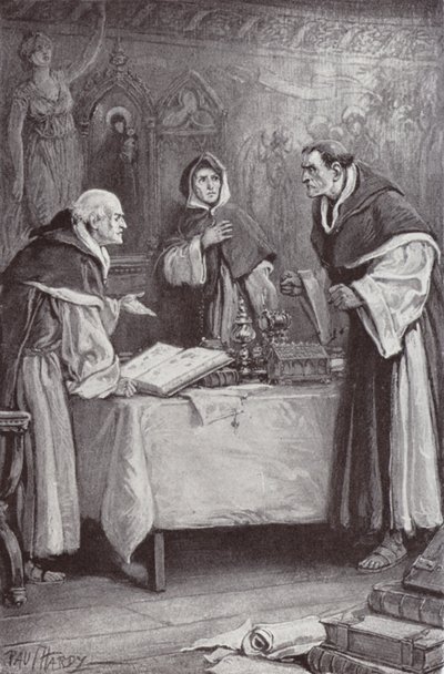 Charles Reade (lito) tarafından Manastır ve Ocak için İllüstrasyon by Paul (after) Hardy