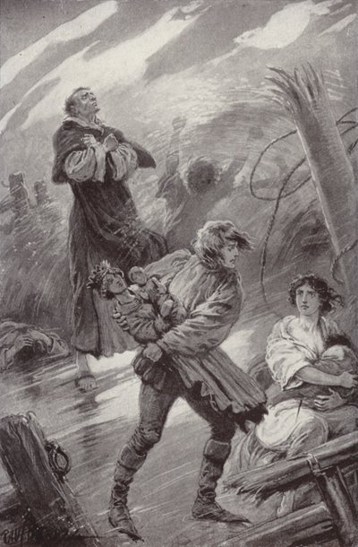 Charles Reade (lito) tarafından Manastır ve Ocak için İllüstrasyon by Paul (after) Hardy