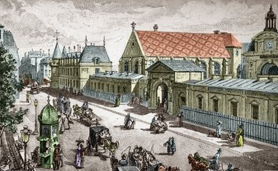 Vue du Conservatoire des Arts et metiers (Cnam) a Paris, rue saint Martin a Paris - (Paris'teki sanat ve el sanatları Konservatuarı'na bakış) Alexis Martin tarafından oyulmuş by Paul (after) Merwart