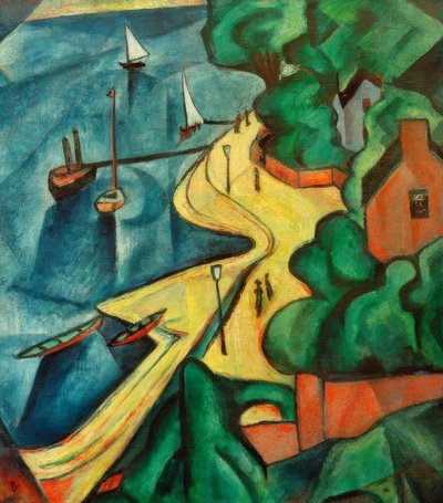 Bonn yakınlarındaki Ren Nehri kıyıları by Paul Adolf Seehaus