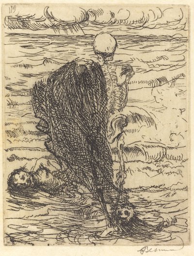 Bir Ağın Oyuncuları Net, 1900. by Paul Albert Besnard
