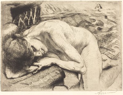 Yerde Uyuyan Model Yerde Uyuyan Model, 1885. by Paul Albert Besnard