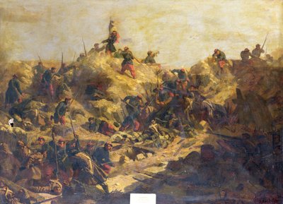 Sivastopol Kuşatması sırasında Stratejik tepenin alınması ve General Brancion'un ölümü, 7 Haziran 1855 by Paul Alexandre Protais