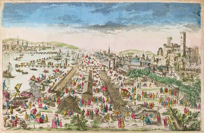 Beaucaire Fuarı ve Tarascon manzarası by Paul André Basset