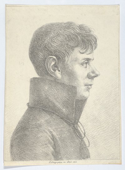 Profildeki Genç Bir Adamın Portresi, 1808., 1808. by Paul Anton Skerl