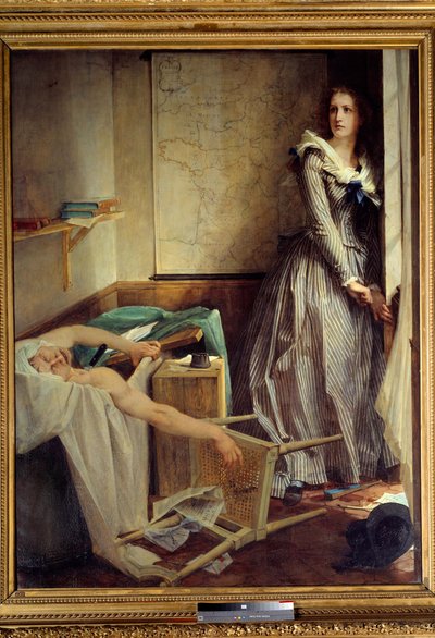 Fransız Devrimi: “” Jean Paul Marat suikastı sırasında Charlotte Corday (1768-1793)”” Paul Baudry