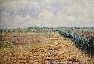 Berrak Beyaz Bulutlarla Bir Yaz Gökyüzünün Altında Düz Bir Hollanda Manzarası, 1890 dolayları (tuval üzerine yağlı boya) by Paul Baum