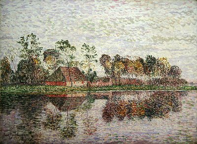 Birçok Ağacı ve Nehri olan bir Güney Alman Çiftliği by Paul Baum