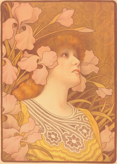 Sarah Bernhardt Melisande olarak by Paul Berthon