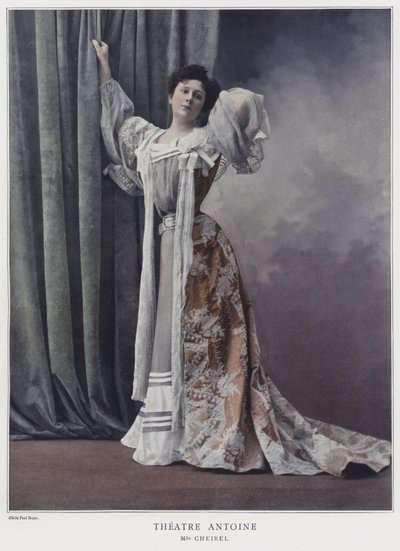 Jeanne Cheirel, Fransız aktris (renkli fotoğraf) by Paul Boyer