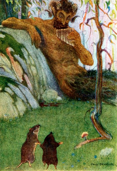 Söğütlerde Rüzgardan Şafak Kapılarındaki Kavalcı, pub. 1913 renkli litografi, 1913. by Paul Bramson.