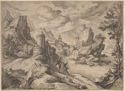 Gezginlerle Nehir Manzarası by Paul Bril