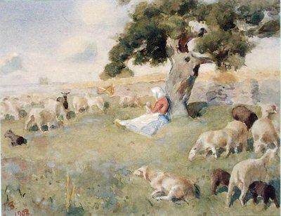 Koyun Sürüsü ile Çoban by Paul Burman