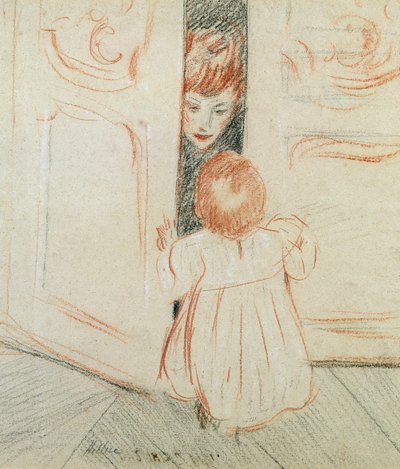 Saklambaç (kağıt üzerine renkli kalem) by Paul Cesar Helleu