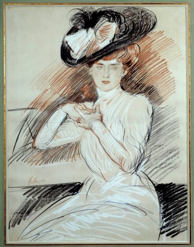 Madam Helleu. Paul Helleu (1859-1927), 20. yüzyıl çizimi. Bayonne, Musee Bonnat by Paul Cesar Helleu