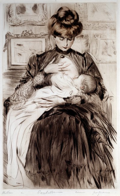 Annelik. Paul Helleu (1859-1927), 20. yüzyıl çizimi. Bayonne, Musee Bonnat by Paul Cesar Helleu