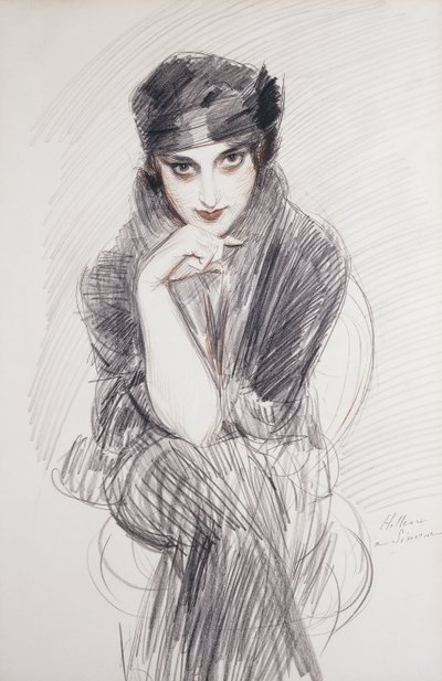 Bir Hanımefendinin Portresi, muhtemelen Madam Van Cleef by Paul Cesar Helleu
