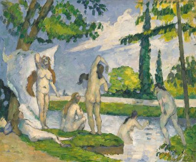 banyo yapanlar by Paul Cézanne