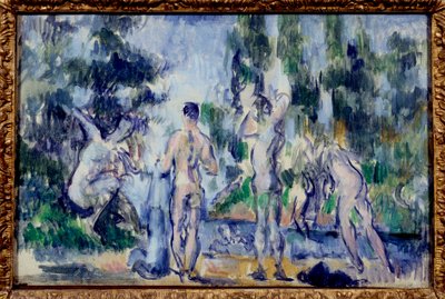 Les bathers Tablo Paul Cezanne (1839-1906) 1890-1900 Güneş. 0,22x0,33 m Paris, Orsay Müzesi by Paul Cézanne