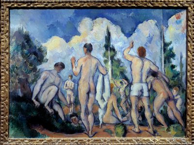 Les bathers Tablo Paul Cezanne (1839-1906) 1890 Güneş. 0,6x0,82 m Paris, Orsay Müzesi by Paul Cézanne
