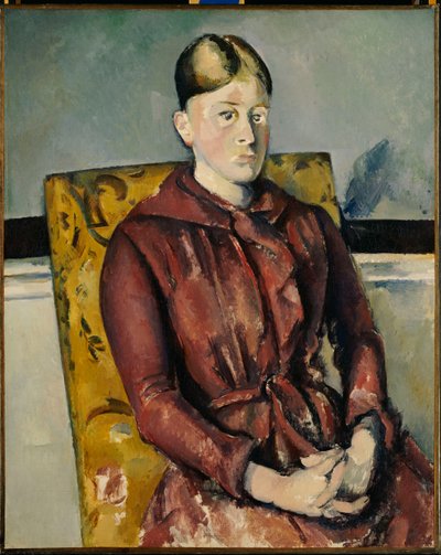 Sarı Koltuklu Madam Cezanne by Paul Cézanne