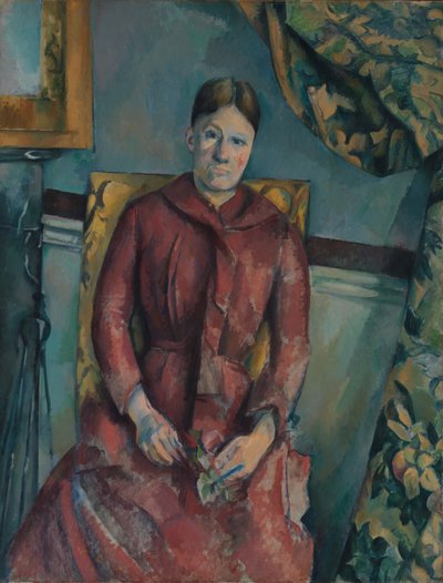 Kırmızı Elbiseli Madam Cézanne by Paul Cézanne