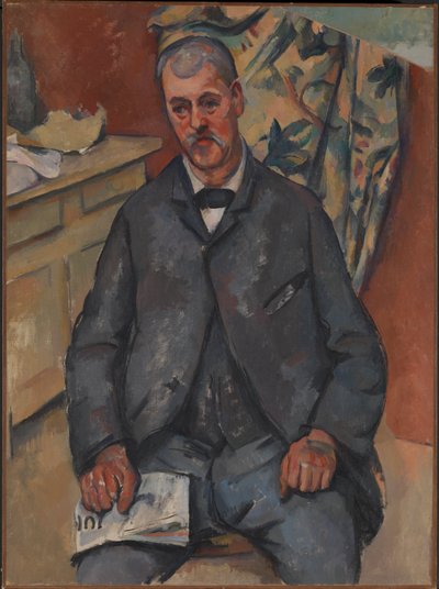 Oturan Adam Portresi Tablosu Paul Cezanne (1839-1906) 1898 Oslo. Nasjonalgalleriet - Oturan bir adamın portresi. Paul Cezanne