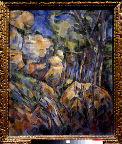 Kara kalenin üzerindeki mağaraların yakınında kaya Resim Paul Cezanne (1839-1906) tarafından 1904 Güneş. 0,65x0,54 m Paris, Orsay Müzesi. - Kara Kale