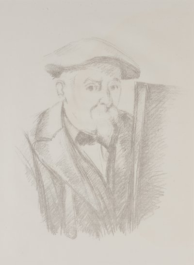 Bir Şövale Önündeki Otoportre by Paul Cézanne