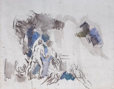 yıkananların kroki by Paul Cézanne