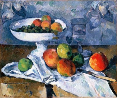 Meyve Tabağı ile Natürmort by Paul Cézanne