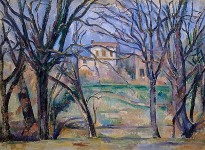Ağaçlar ve evler by Paul Cézanne