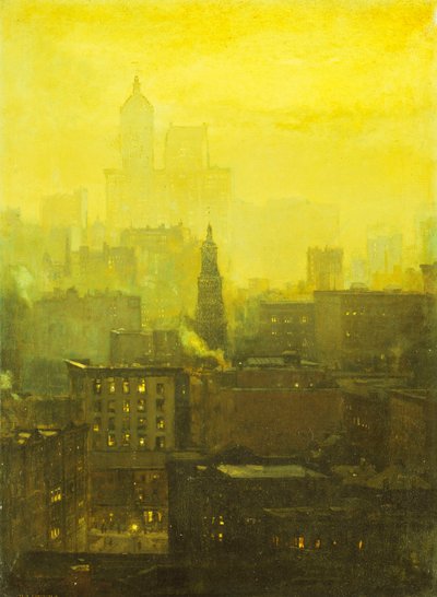 kentsel Gece, by Paul Cornoyer
